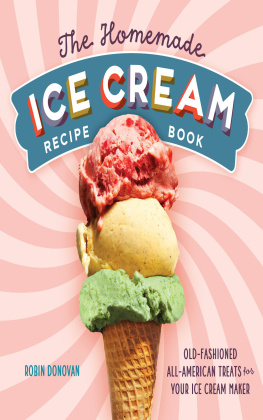 Donovan the home made ice cream recipe book