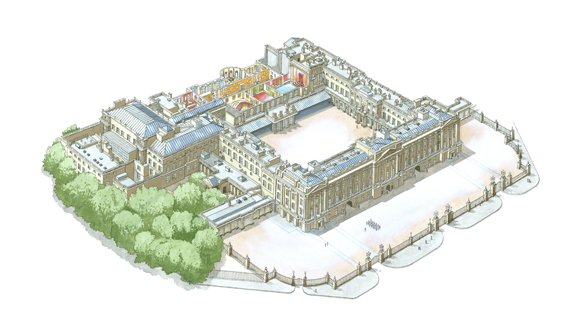 Magnificent Buckingham Palace viewed from above ST JAMESS PALACE Pall Mall - photo 4