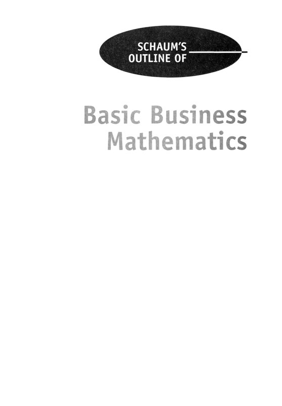 Basic Business Mathematics Eugene Don MS PhD Department of Mathematics - photo 1