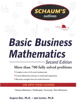 Eugene Don - Schaums Outline of Basic Business Mathematics