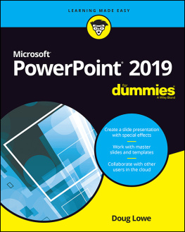 Doug Lowe - PowerPoint 2019 For Dummies