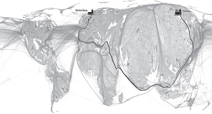 This map of the world has been resized to represent where humans currently live - photo 3