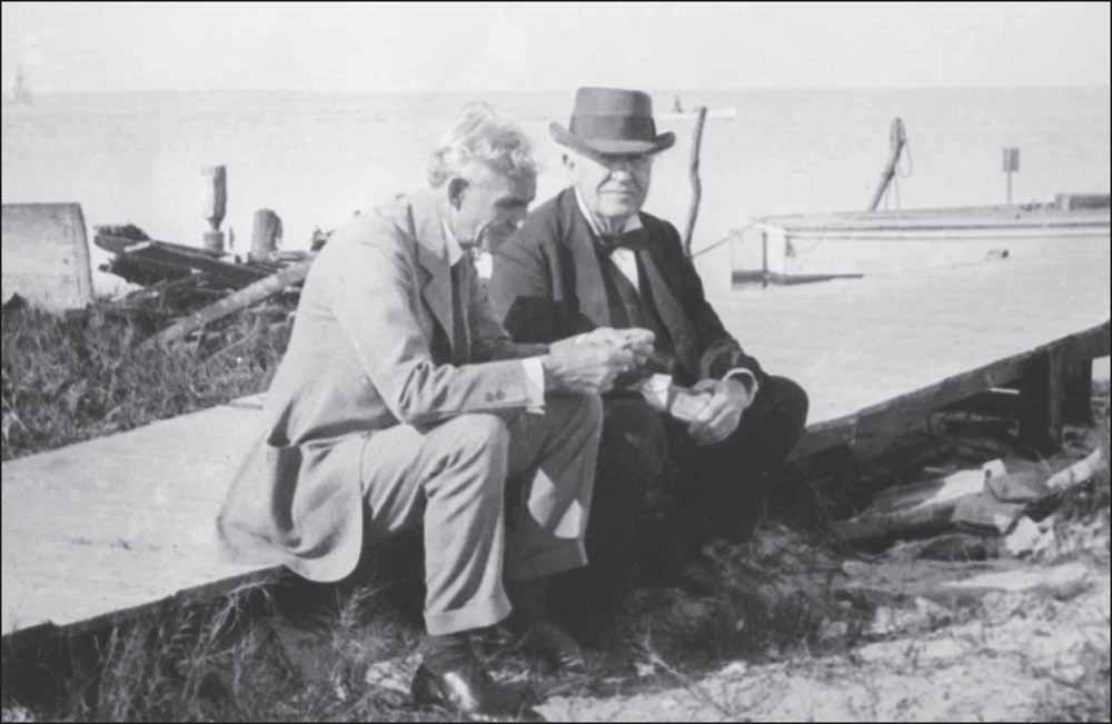 Henry Ford left and Thomas Edison relax at the base of the pier on Edisons - photo 2