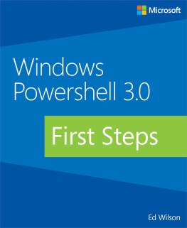 Ed Wilson Windows PowerShell 3.0 First Steps