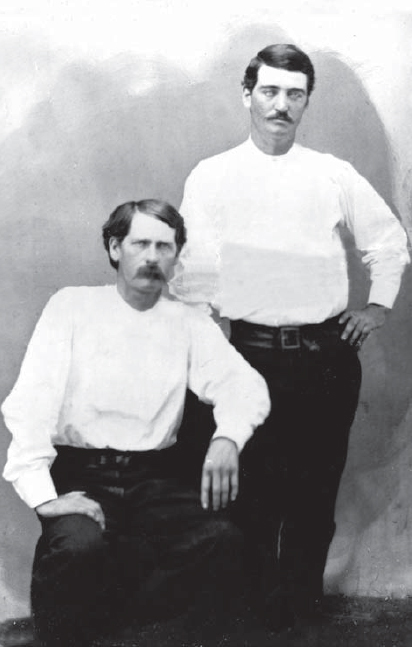 Wyatt Earp seated next to Bat Masterson standing This photograph was taken in - photo 3