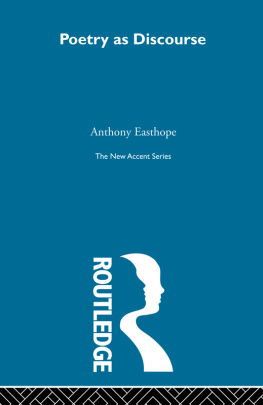 Easthope Poetry As Discourse
