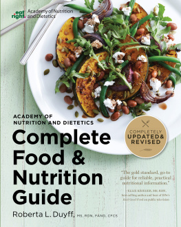 Duyff - The Academy of Nutrition and Dietetics Complete Food and Nutrition Guide