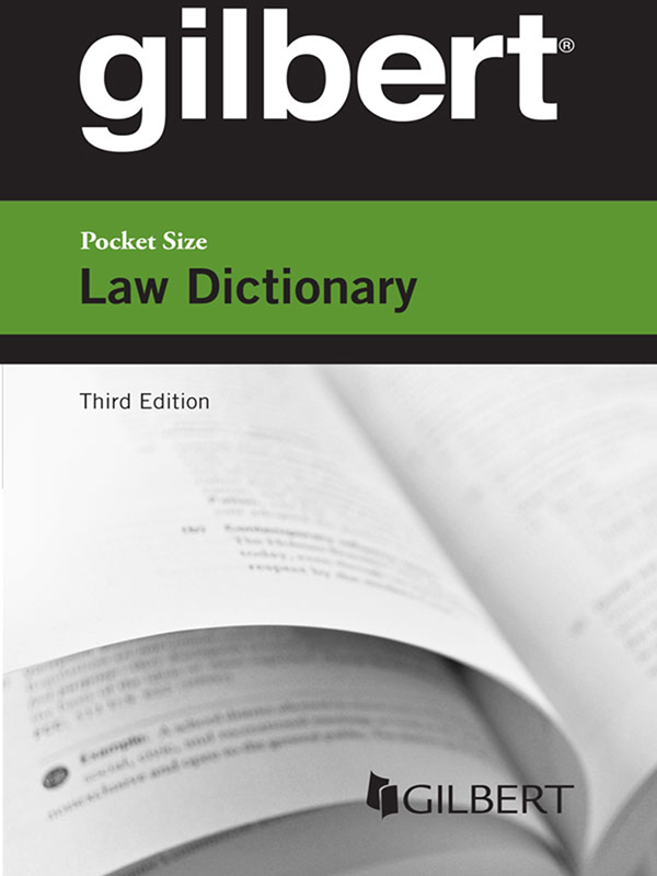 Gilbert Pocket Size Law Dictionary 3d - image 1