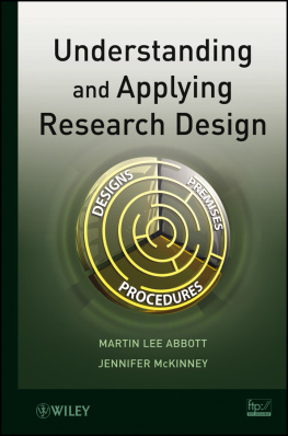 Abbott Martin Lee Understanding and Applying Research Design