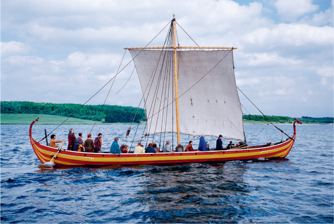 Reconstruction of the small viking longship Skuldelev 5 The Orkesta - photo 5