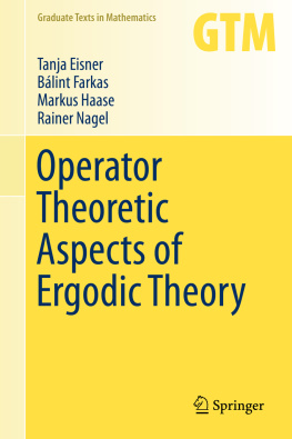 Eisner Tanja - Operator Theoretic Aspects of Ergodic Theory [recurso electrónico] $c