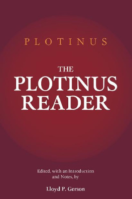 Plotinus The Plotinus Reader (Hackett Classics)