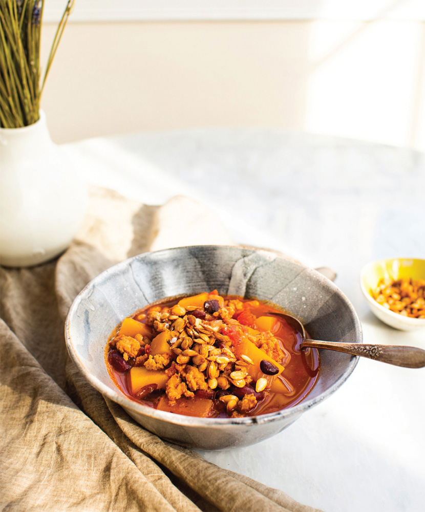 Chicken and Butternut Squash Soup with Crispy Squash Seeds Time to Make 50 - photo 13