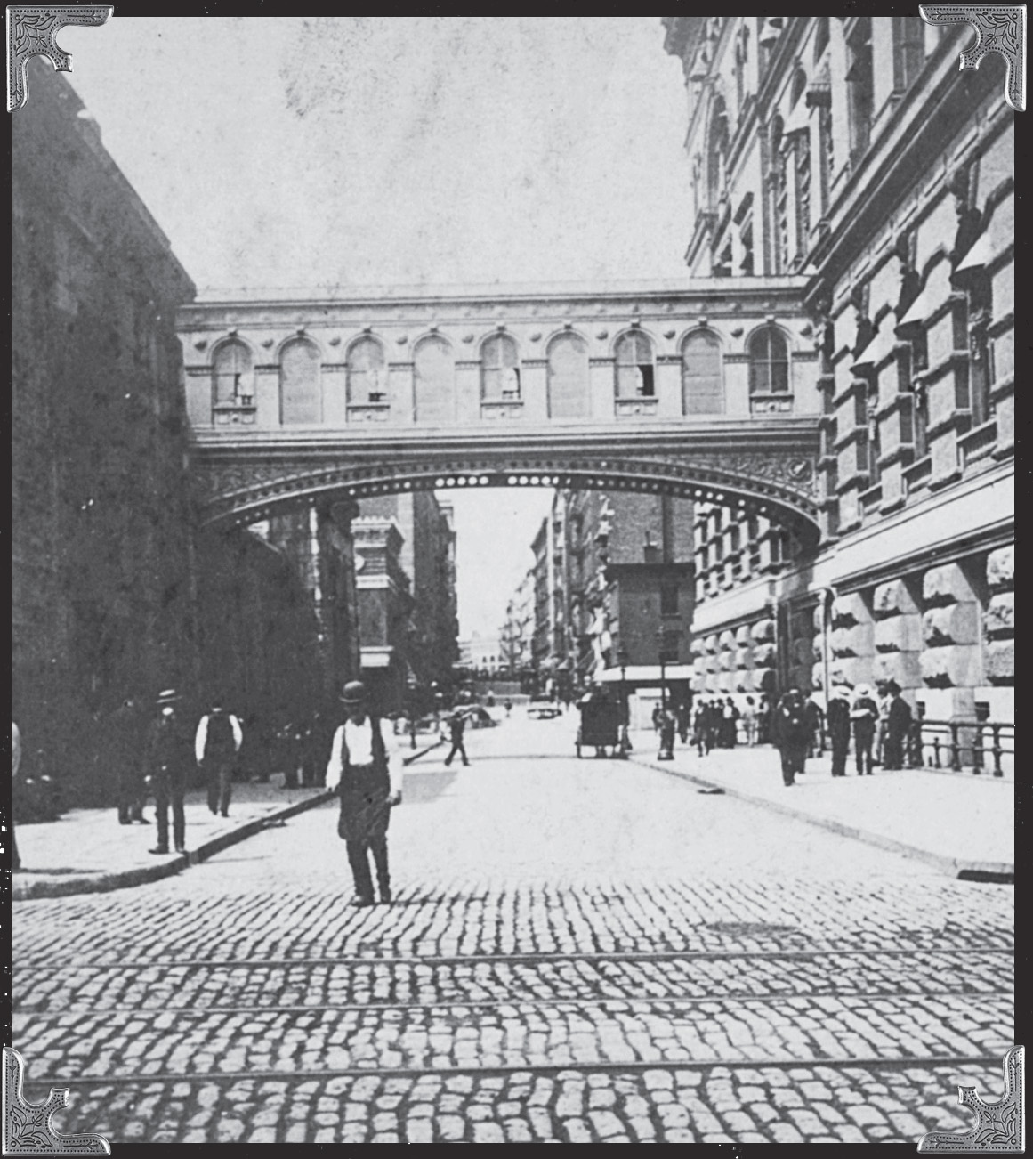 Late-nineteenth-century view of the Bridge of Sighs at the Tombs prison - photo 1