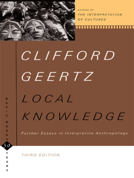 Geertz Local knowledge: further essays in interpretive anthropology