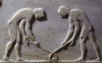 This image from about 490 BCE shows a hockey-like sport played in Greece - photo 9