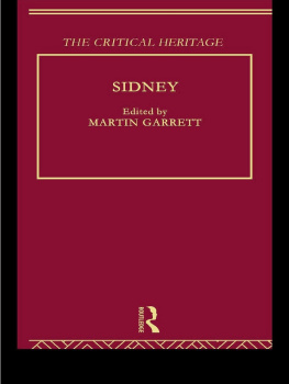 Garrett Martin - Sidney the critical heritage
