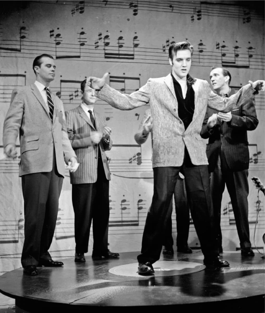 Elvis Presley rehearsing for his Ed Sullivan Show appearance in January 1957 - photo 6