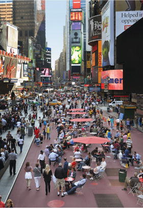 Using temporary materials a Times Square opened to people brought economic - photo 2