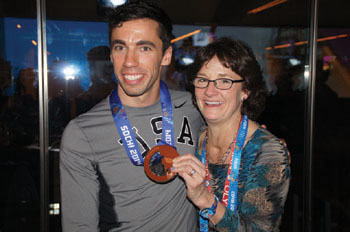 Matt Antoine and Bonnie Blair after the medal ceremony in Sochi Russia 2014 - photo 4