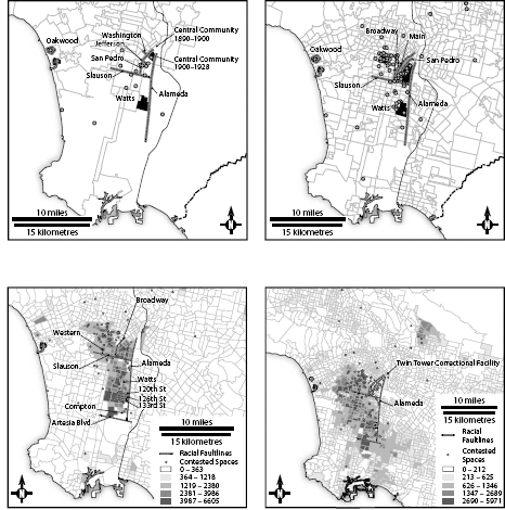 Map 2 LAs African American population 18902010 mapped against points of - photo 3