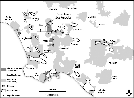 Map 4 Known KKK areas and industrial areas in 1920s LA and Orange County - photo 5