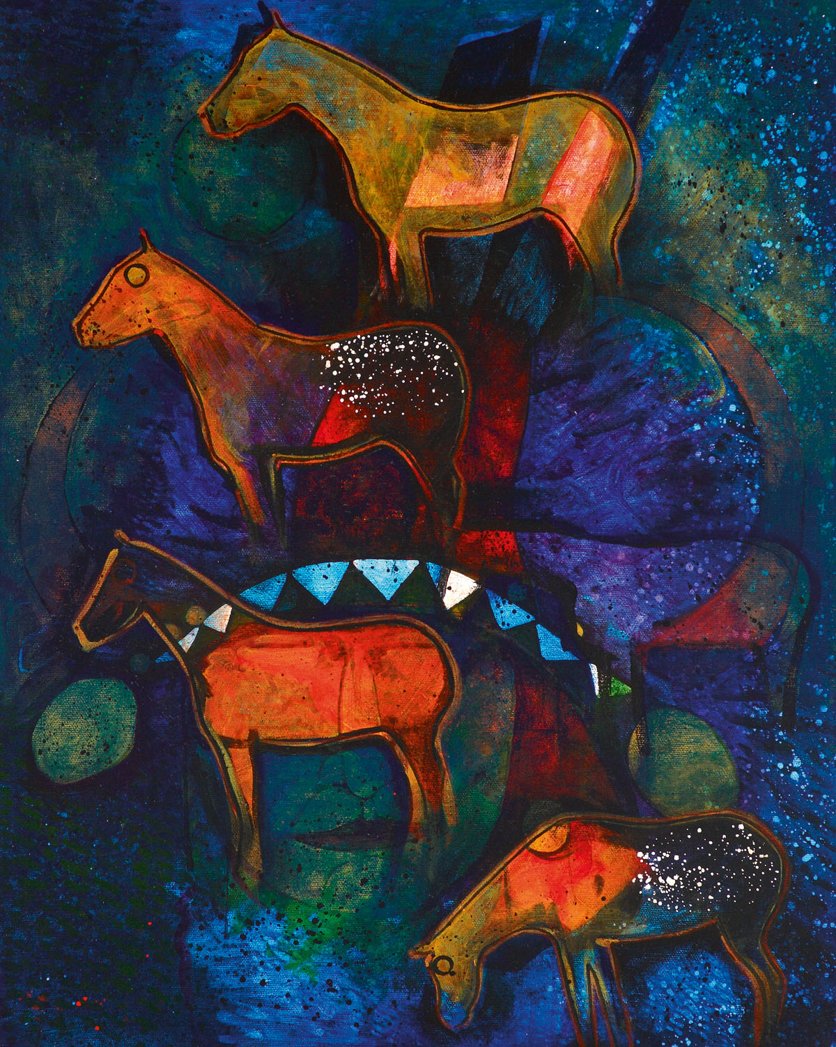 Evening Mountain Horses 2008 acrylic on canvas 20 x 16 inches Collection - photo 7