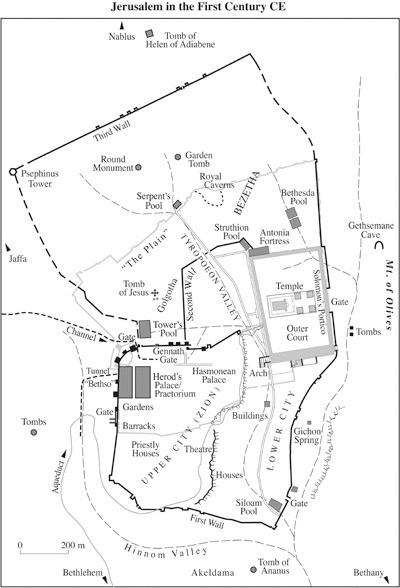 Map of Jerusalem in the first century CE indicating all the principal monuments - photo 4