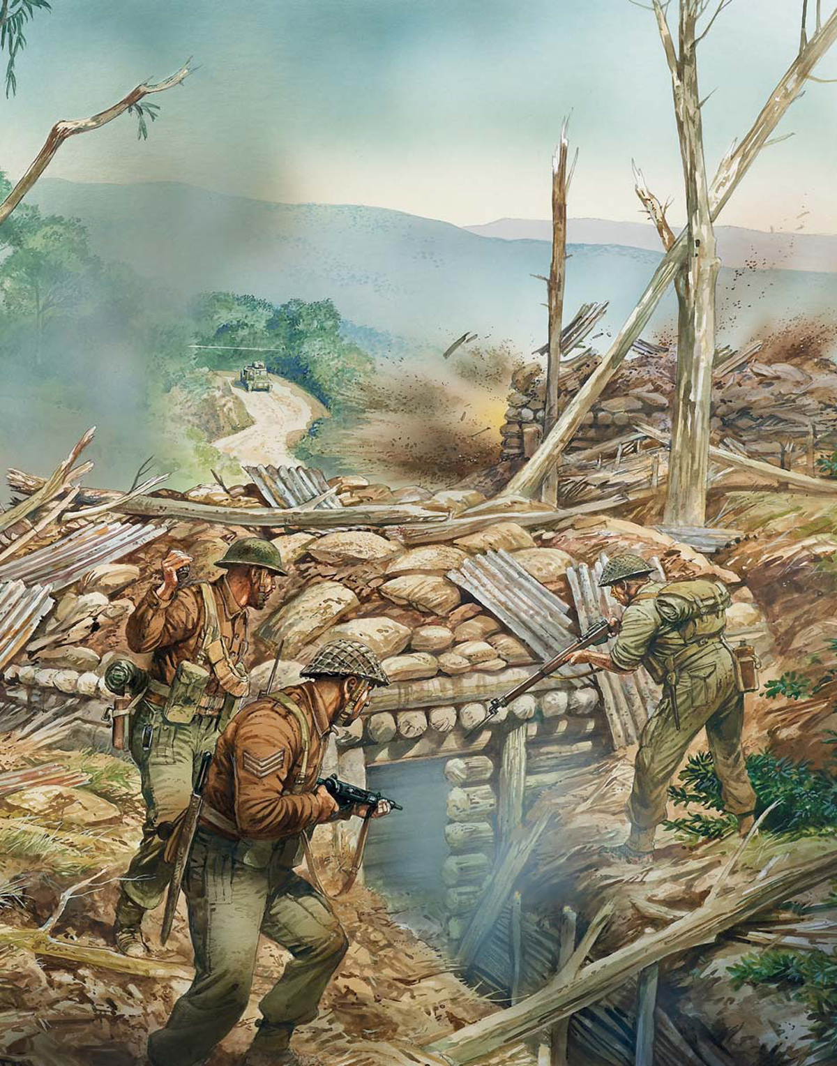 British troops assaulting Japanese Bunkers by Peter Dennis Osprey Publishing - photo 5