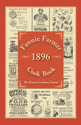 Farmer Fannie Farmer 1896 Cook Book