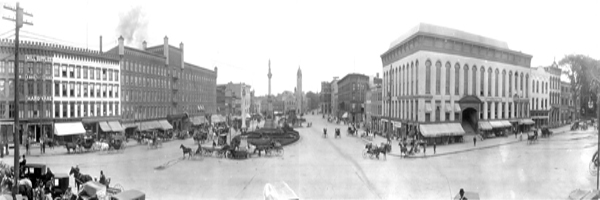 Panoramic view of Public Square Watertown taken by Haines Photo Company - photo 3