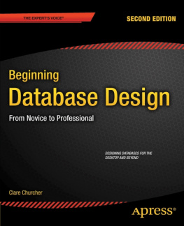 Faroult Stéphane - Beginning database design from novice to professional