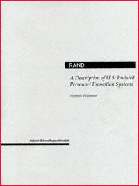 title A Description of US Enlisted Personnel Promotion Systems author - photo 1