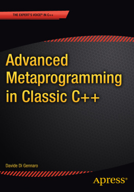 Gennaro Advanced Metaprogramming in Classic C++