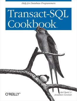 Gennick Jonathan Transact-SQL Cookbook