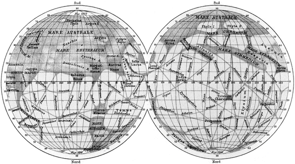 Figure 11 A map of the two hemispheres of the planet Mars drawn by - photo 1