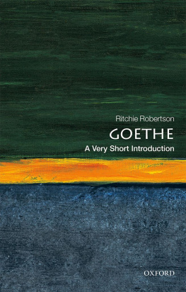 Goethe Johann Wolfgang von - Goethe: A Very Short Introduction