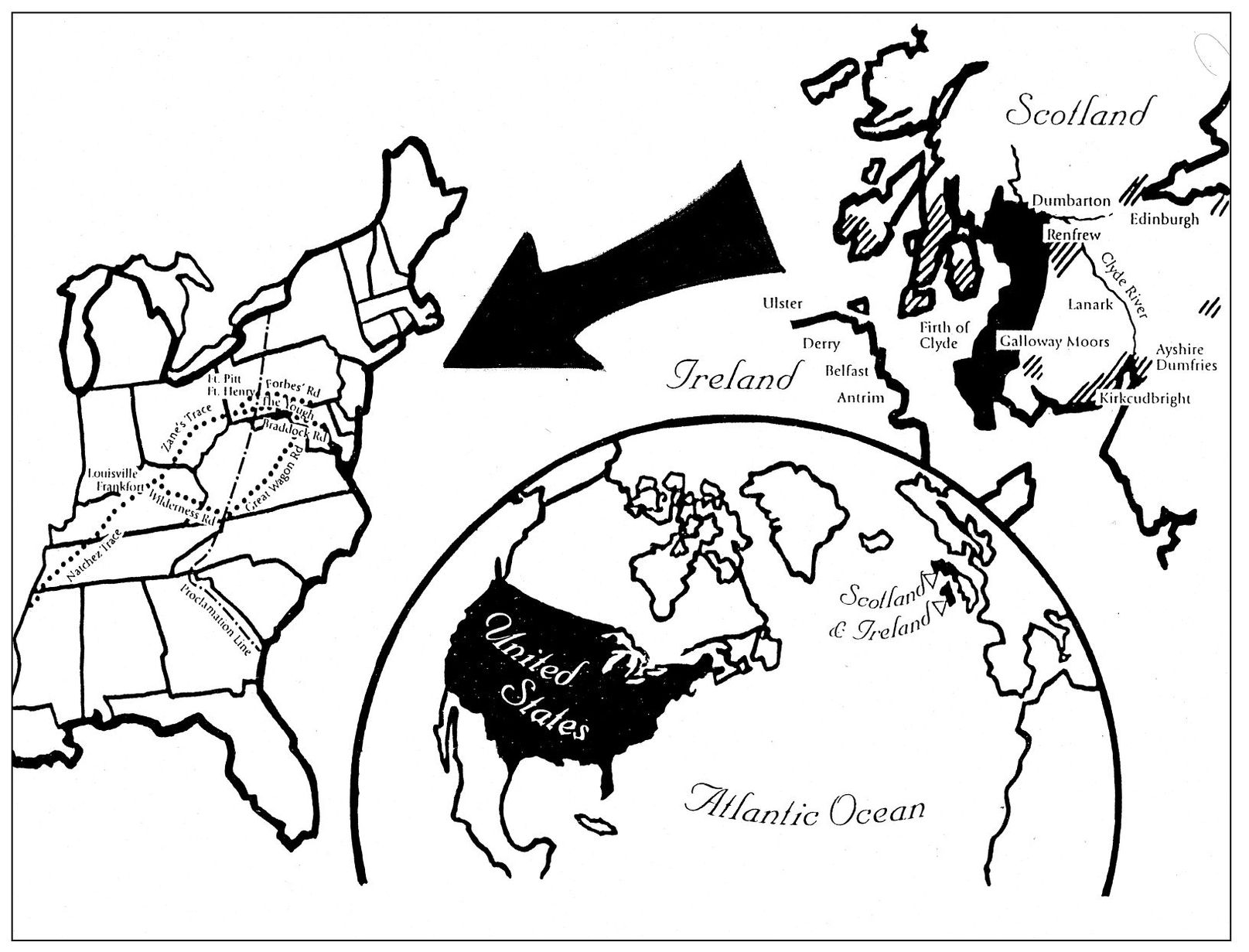 Beginning in 1600 tens of thousands of lowland Scots were transported to nine - photo 3