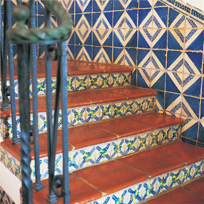 Stair risers are typically invisible With their colorful handpainted tile - photo 14