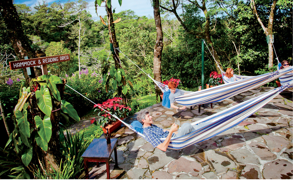 Relaxing on the hammocks at Monteverde Lodge Gardens Visit a Feria On - photo 15