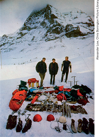 Kor Haston and Harlin pose with their equipment for the Weekend Telegraph on 4 - photo 14