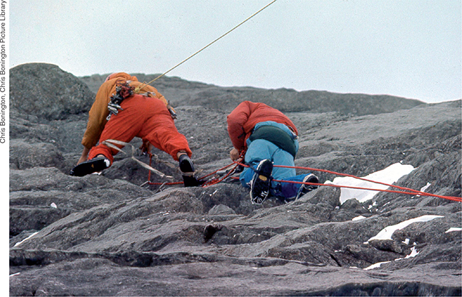 Kor left and Haston at work on the First Band on 28 February Haston - photo 21