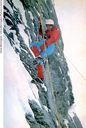 Haston disentangles a crampon while Jumaring on the First Band Rosenzopf - photo 22