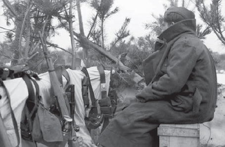 A German soldier sits at his post on the Eastern Front in 1942 Stacked in - photo 4