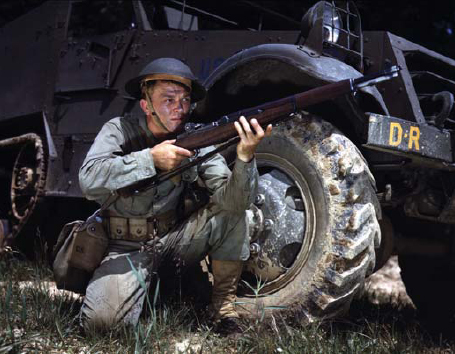 A US infantryman at Fort Knox Kentucky in 1942 displays his 30-calibre M1 - photo 5