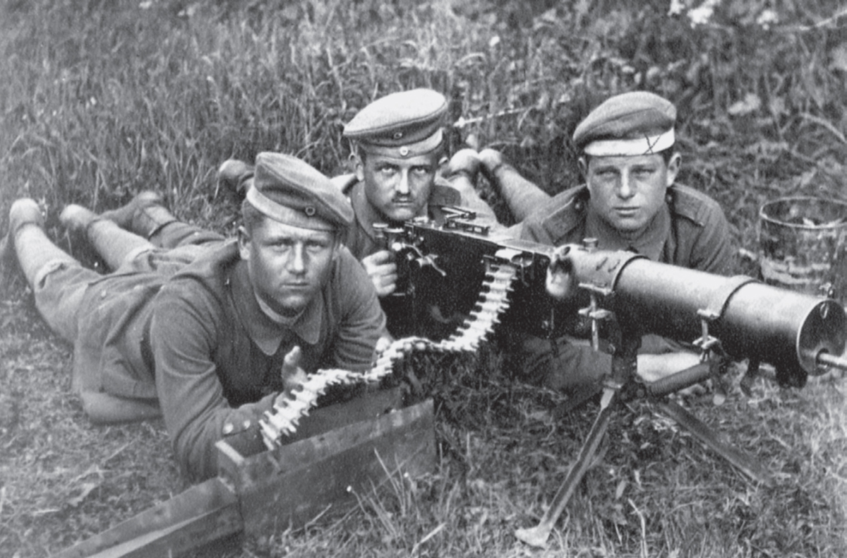 An early-production and now very battered MG 08 built by DWM in front-line - photo 5