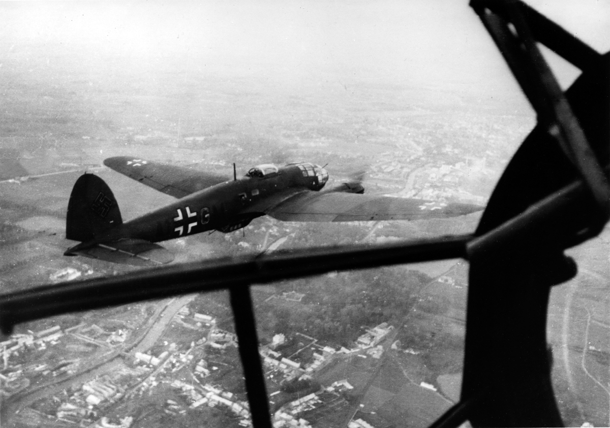 A force of Heinkel He 111s near their target over England during the summer of - photo 2