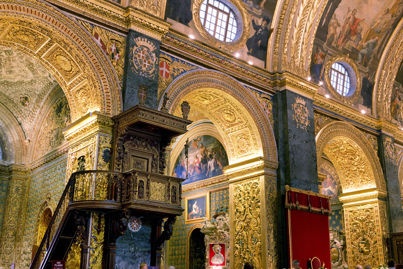 The intricately decorated interior of St Johns Co-Cathedral Getty Images The - photo 3