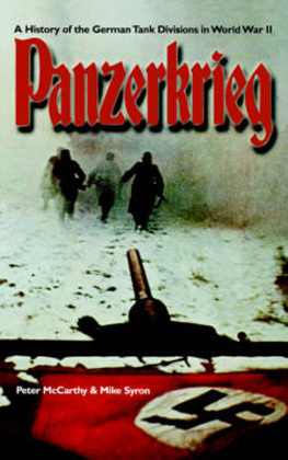 Germany. Heer. Panzer-Division. Panzerkrieg: a history of the German tank division in World War II