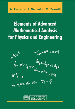 Gazzola Elements of Advanced Mathematical Analysis for Physics and Engineering